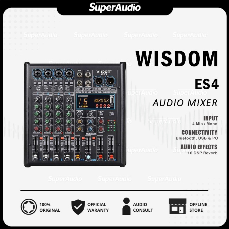 Wisdom ES4 Audio Mixer 4 Channel