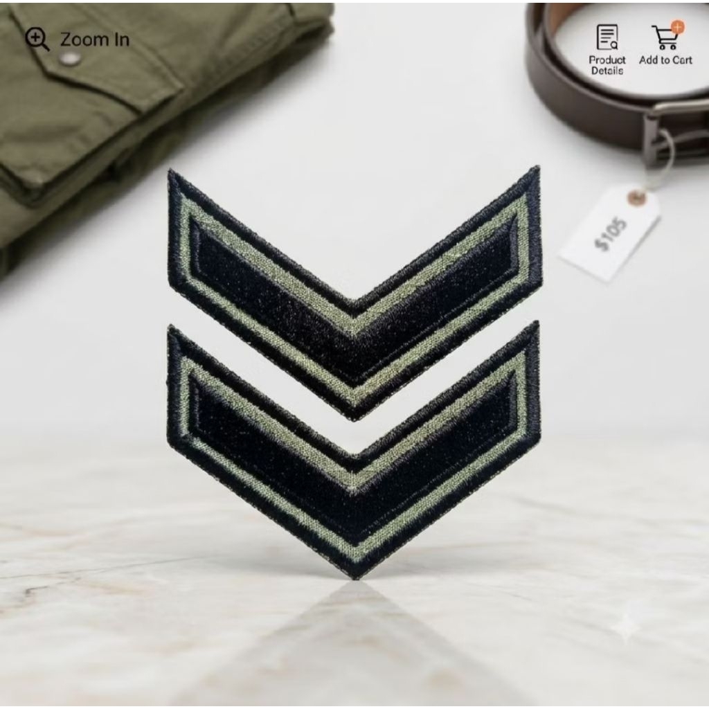 BORDIR ATRIBUT TNI AD/AL/AU PANGKAT