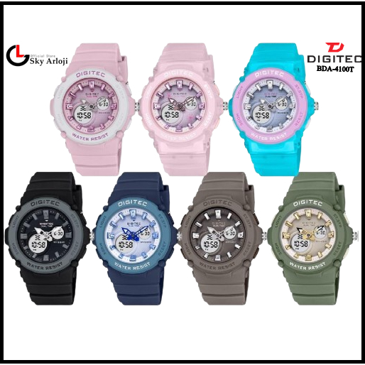DIGITEC BDA-4100T Jam Tangan Wanita Dual Time Digitec 4100 BDA4100 DG4100