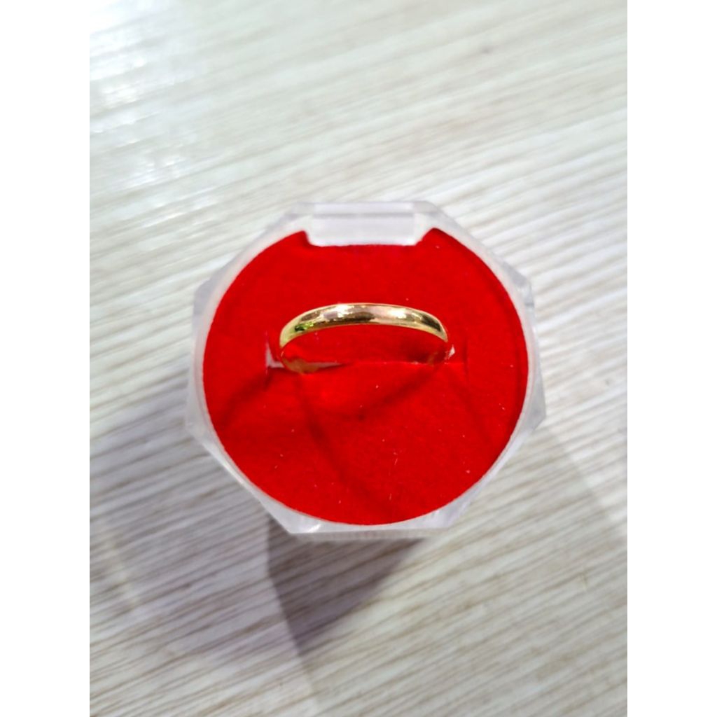 Cincin Emas 1 Gram Kadar 300/6k, Cincin Emas Model Simpel Polos, Cincin Lamaran, Cincin Pria Wanita,
