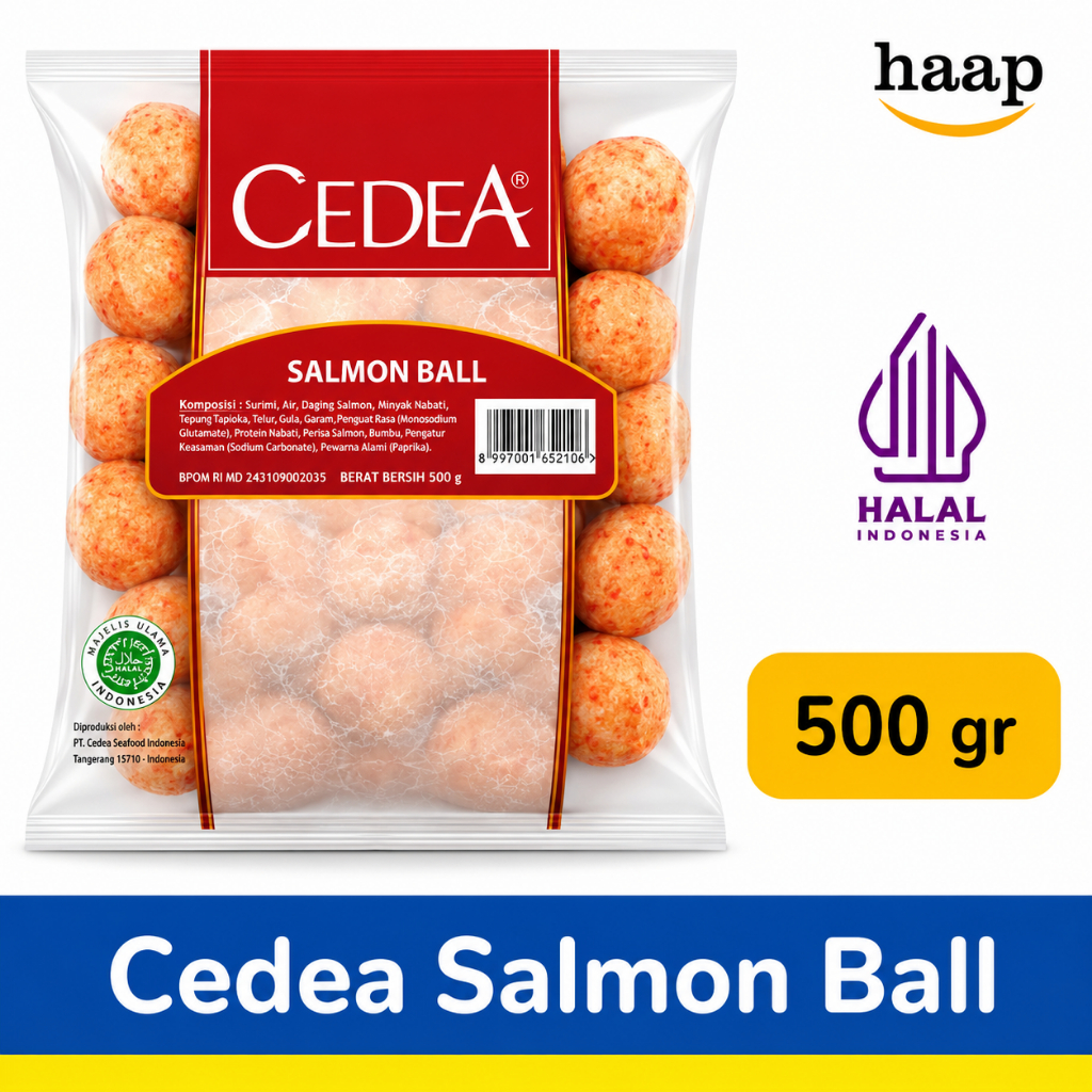 Cedea Salmon Ball 500gr / Cedea Bola Salmon / Cedea Bakso Salmon