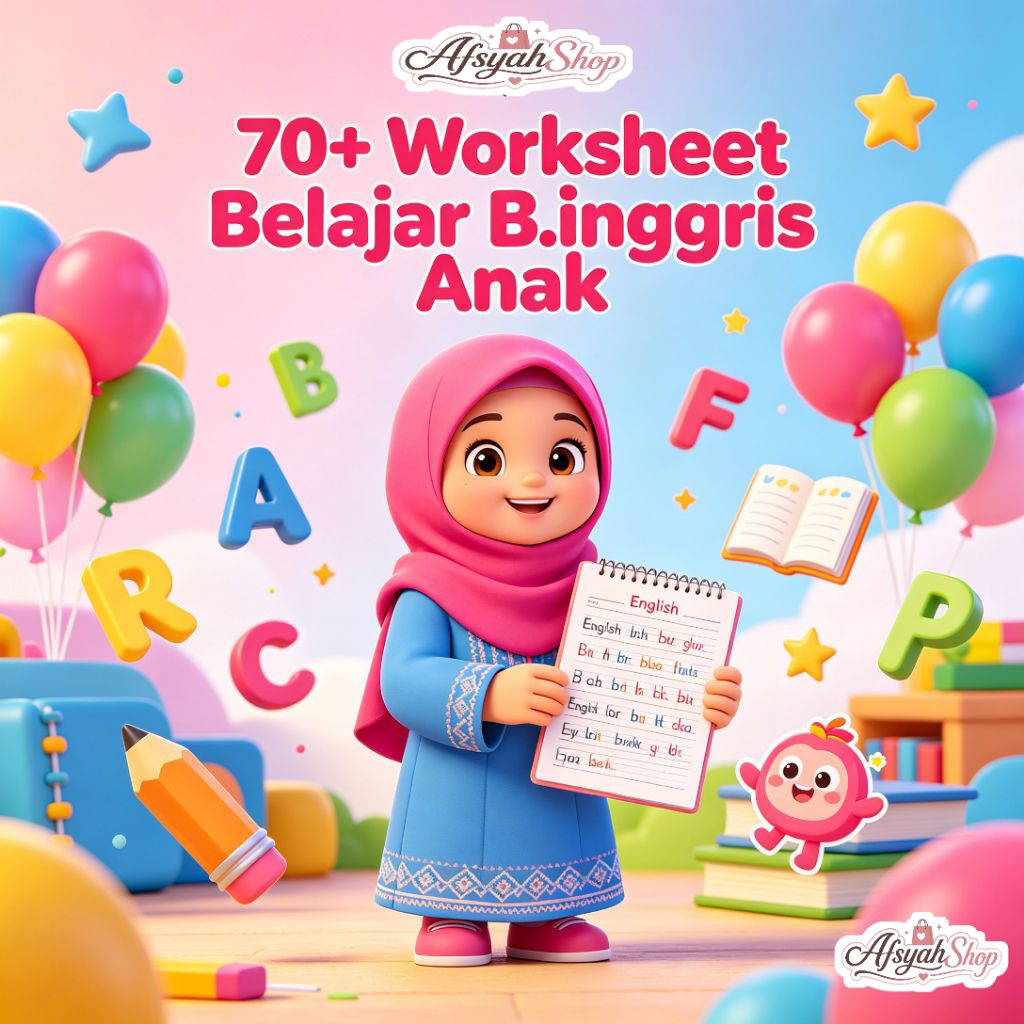 70 Worksheet Belajar Bahasa Inggris Anak