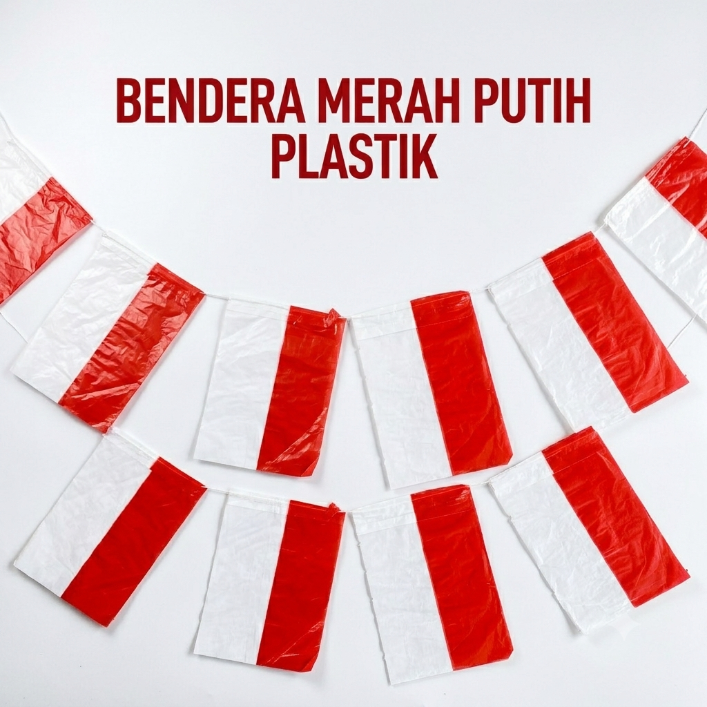 BENDERA PLASTIK MURAH/BENDERA TALI PLASTIK INSTAN/BENDERA PLASTIK MURAH/BENDERA KEMERDEKAAN