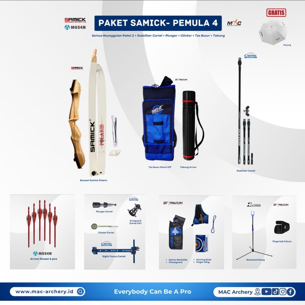 PAKET BUSUR PANAHAN - BUSUR SAMICK POLARIS edisi paket siap tembak