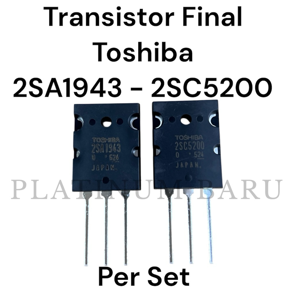 Transistor Final Toshiba 2SA1943 2SC5200 Original Per Set | Transistor Power Amplifier Audio | Final