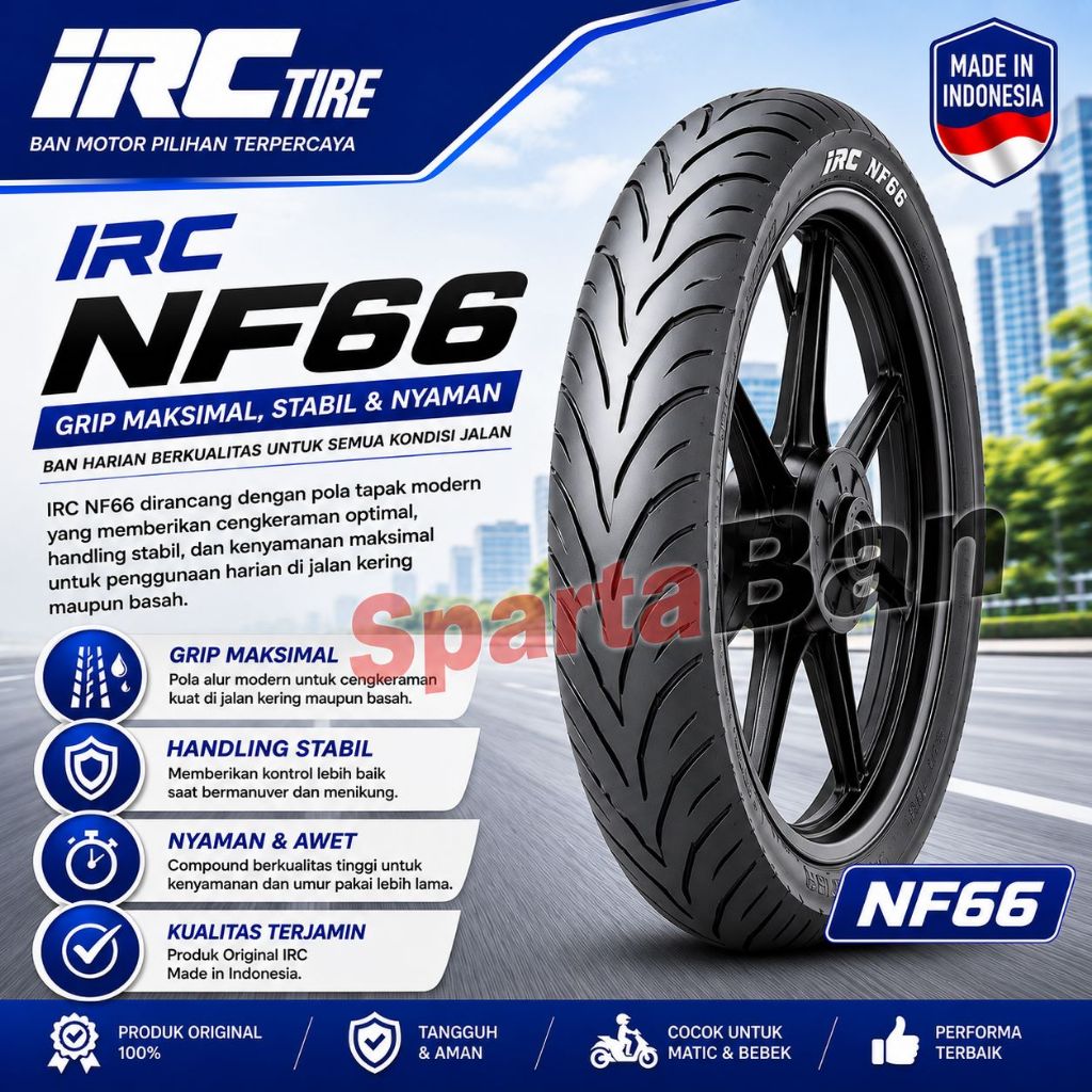 IRC NF66 90/80-17 Ban Motor tubeless Original IRC