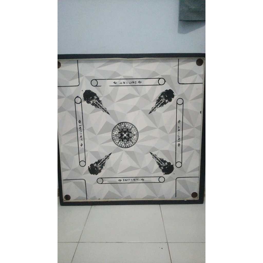Meja Karambol Ukuran 90x90cm -Tanpa Biji Karambol- Desain Elegan, Kayu Kuat