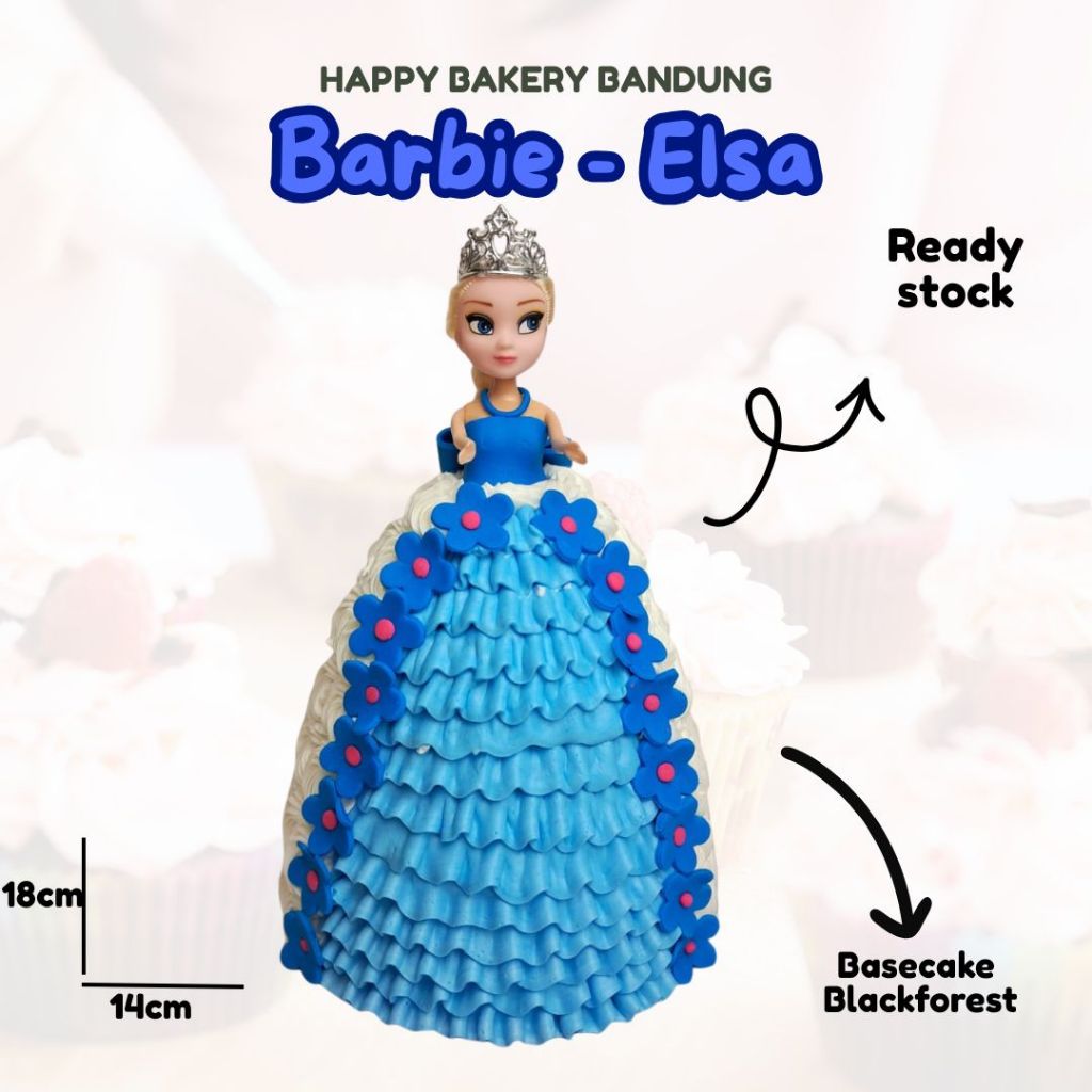 kue ulang tahun barbie boneka frozen