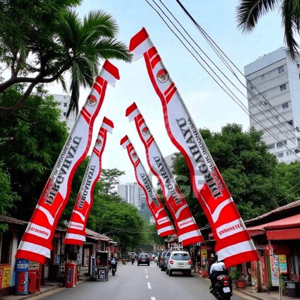 umbul umbul dirgahayu panjang 3.6 meter