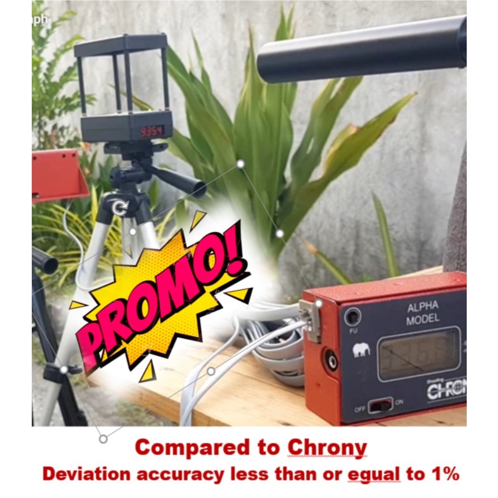 CHRONOGRAPH CHRONO CRONO ALAT UKUR KECEPATAN FPS MODEL FRAME