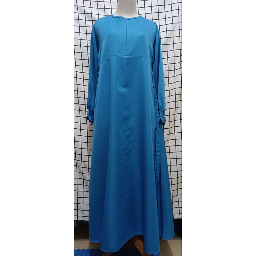 Gamis Wanita biru langit polos Size S merk Dafa Collection