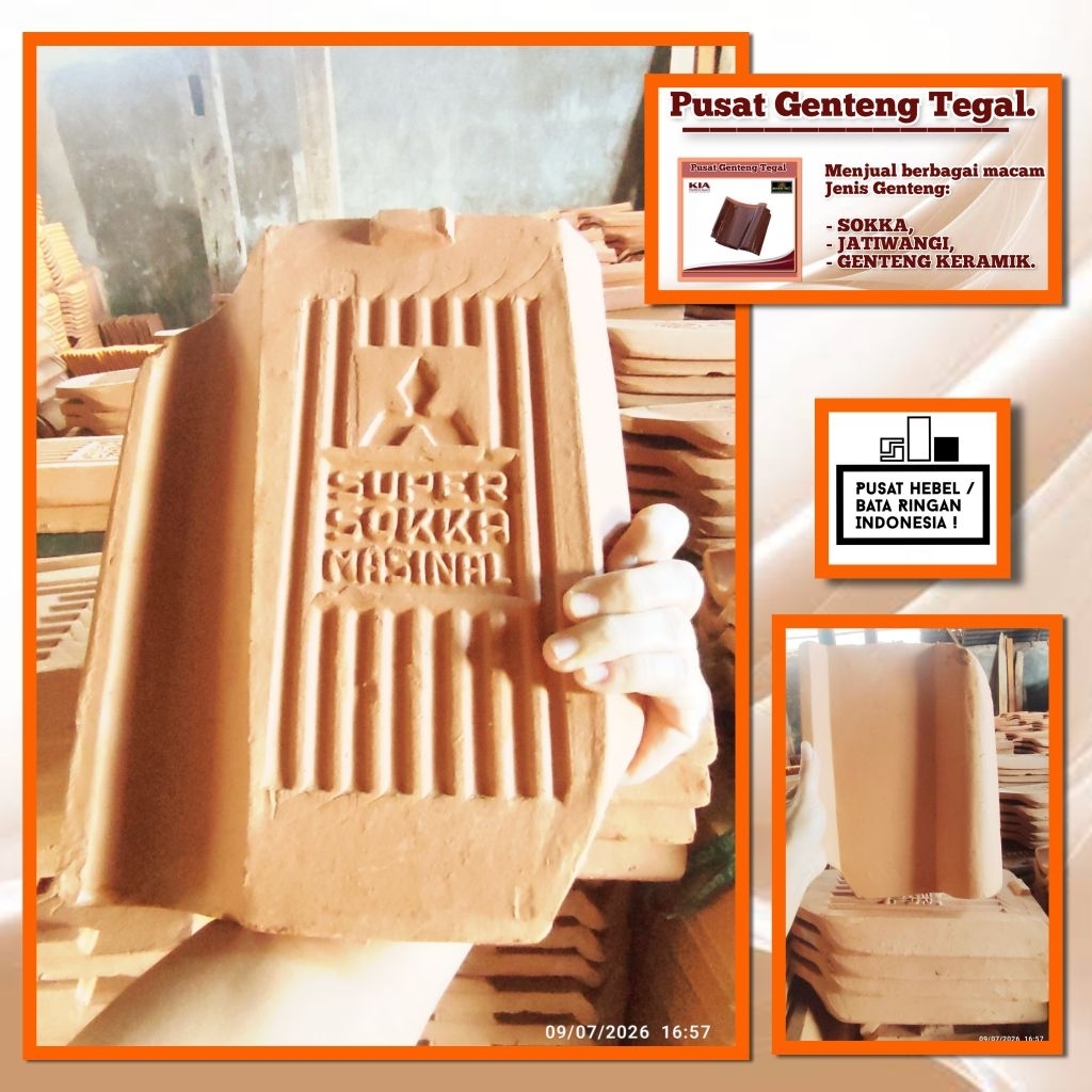 Genteng Sokka Masinal Asli Kebumen/Banyumas Original | Genteng Press Plentong Masinal Kualitas Super