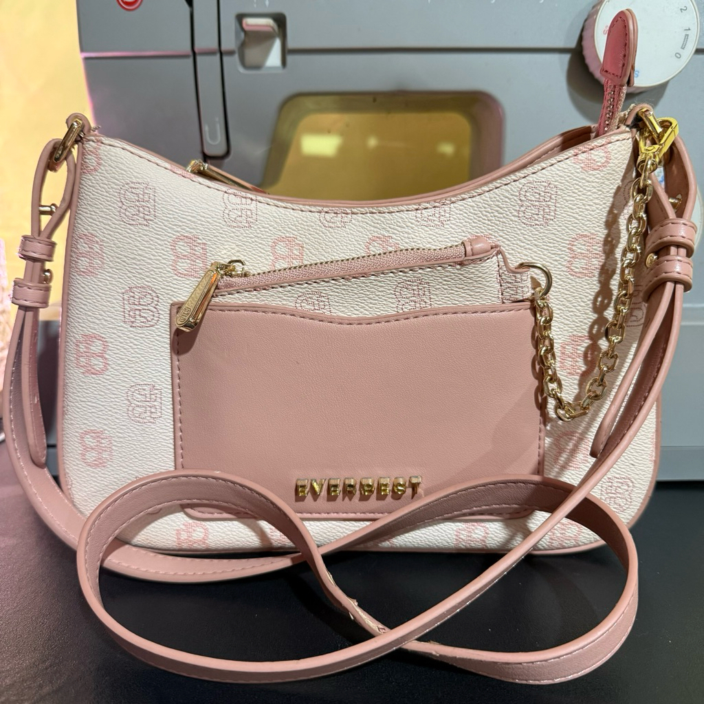 Tas Everbest EVB Slempang Sling Bag Nude Pink Second Original Ori Asli Preloved Murah