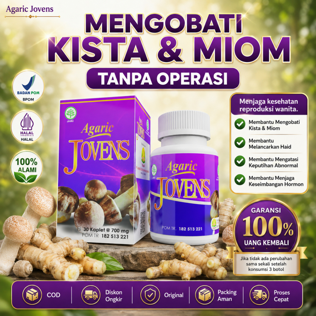 AGARIC JOVENS. Obat Kista dan Miom Myom Herbal Coklat Endometriosis Cysta Bartholin Myom Ovarium PCO