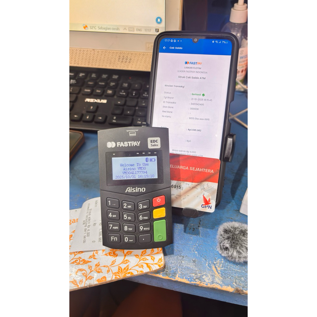 Edc saku Fastpay Merk Asino
