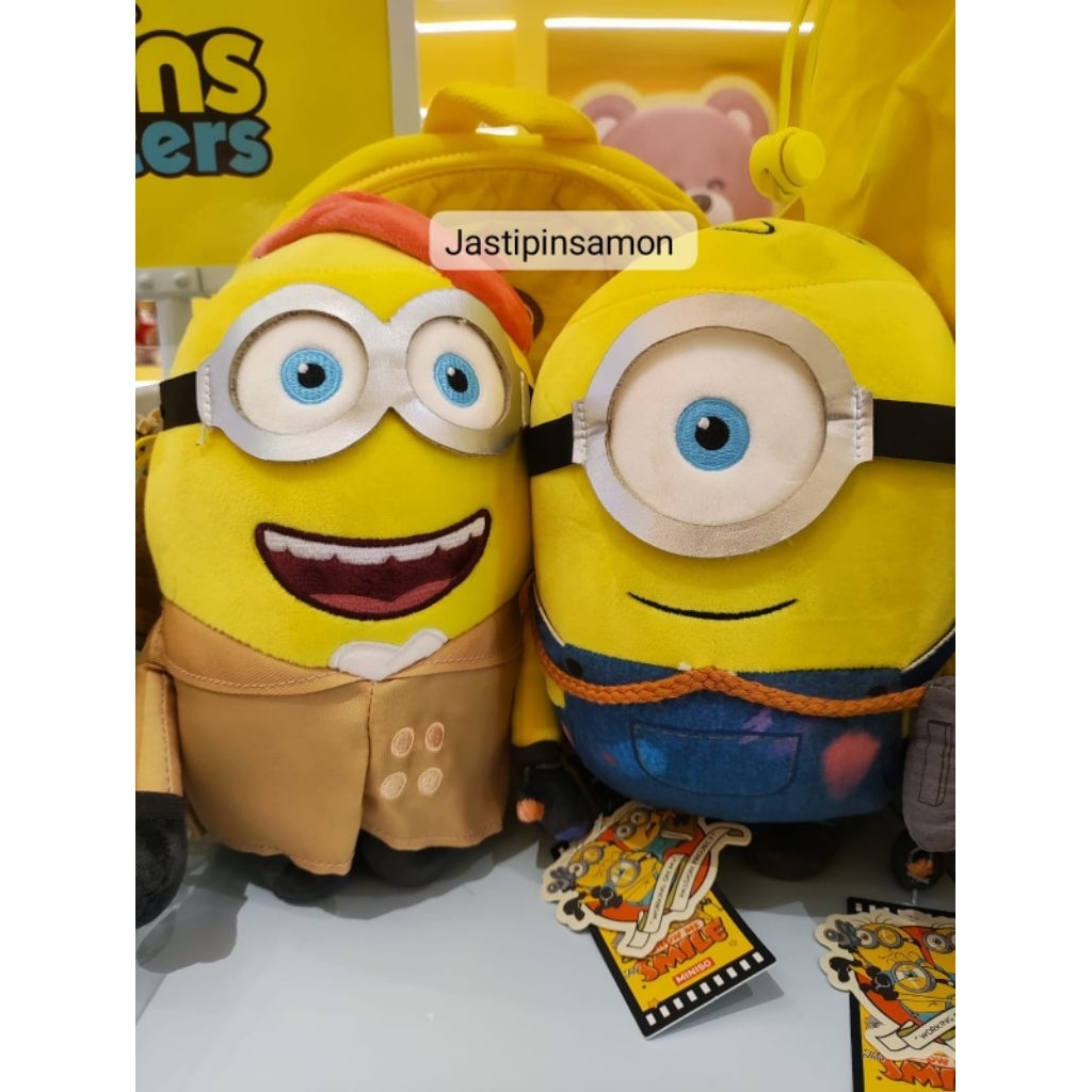 Boneka Plush Doll Minions & Monsters ukuran Medium Miniso x Minions