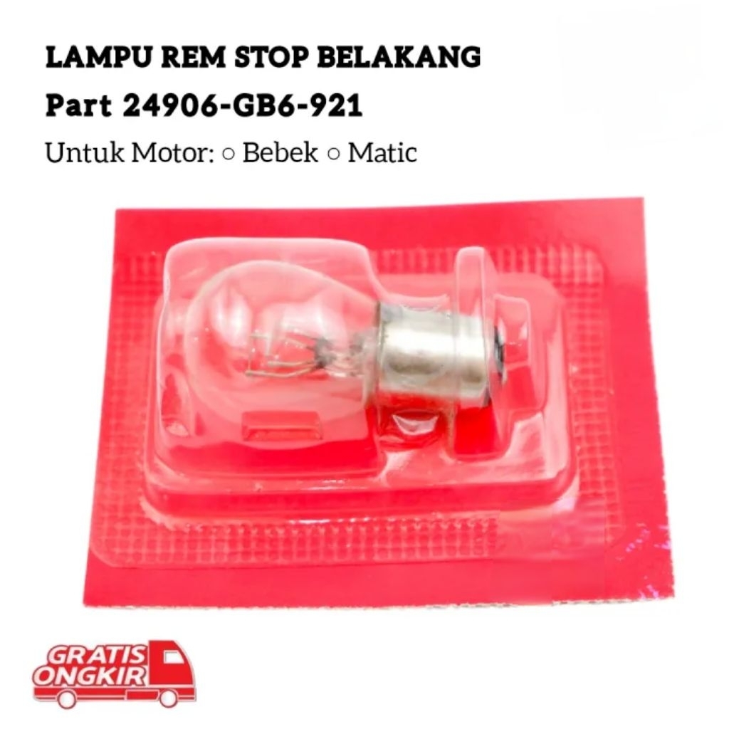 Lampu Bohlam Dop Belakang Motor Beat Revo Scoopy Supra Kharisma GB6