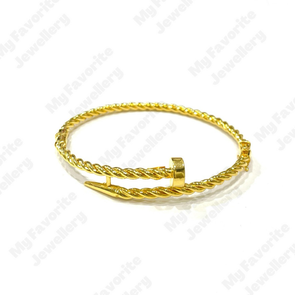 Gelang Plintir Paku (Emas Asli Kadar 700)