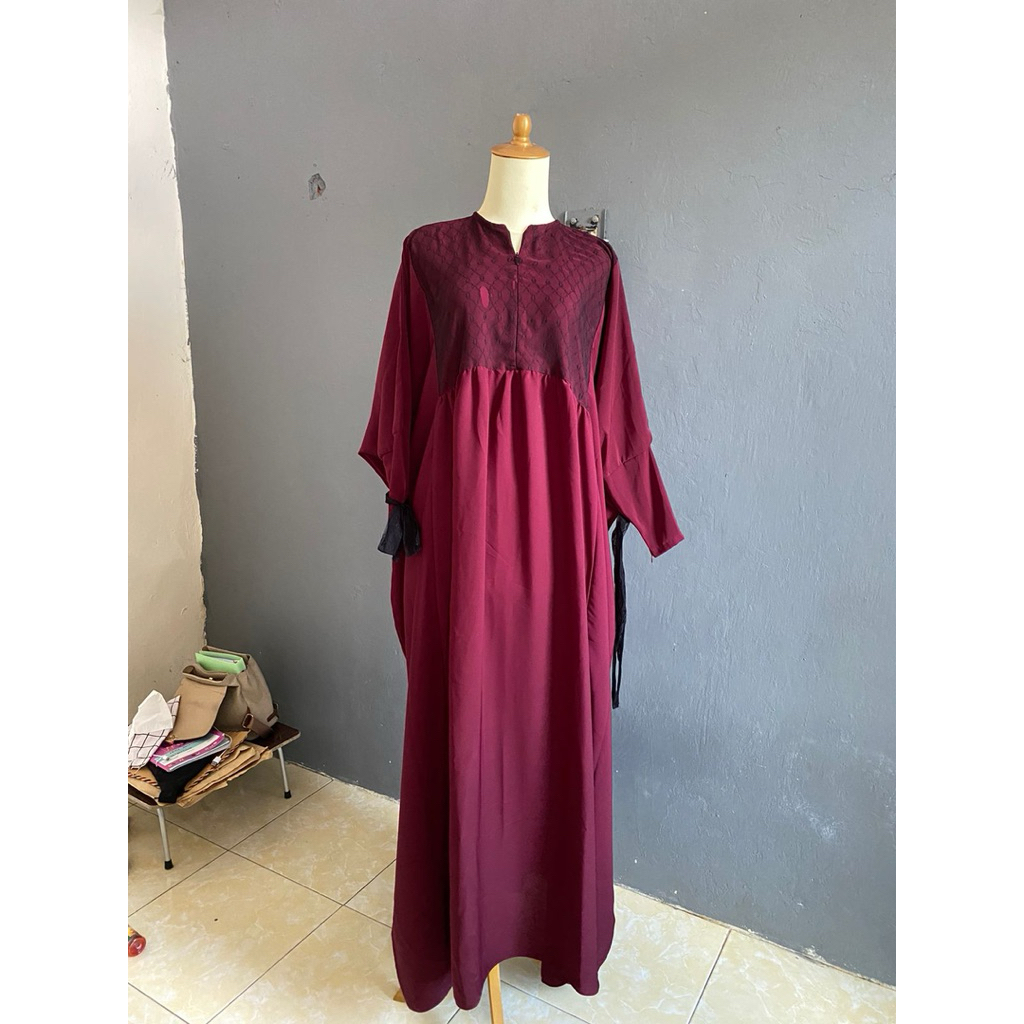 Abaya set fursan silk jahit sendiri
