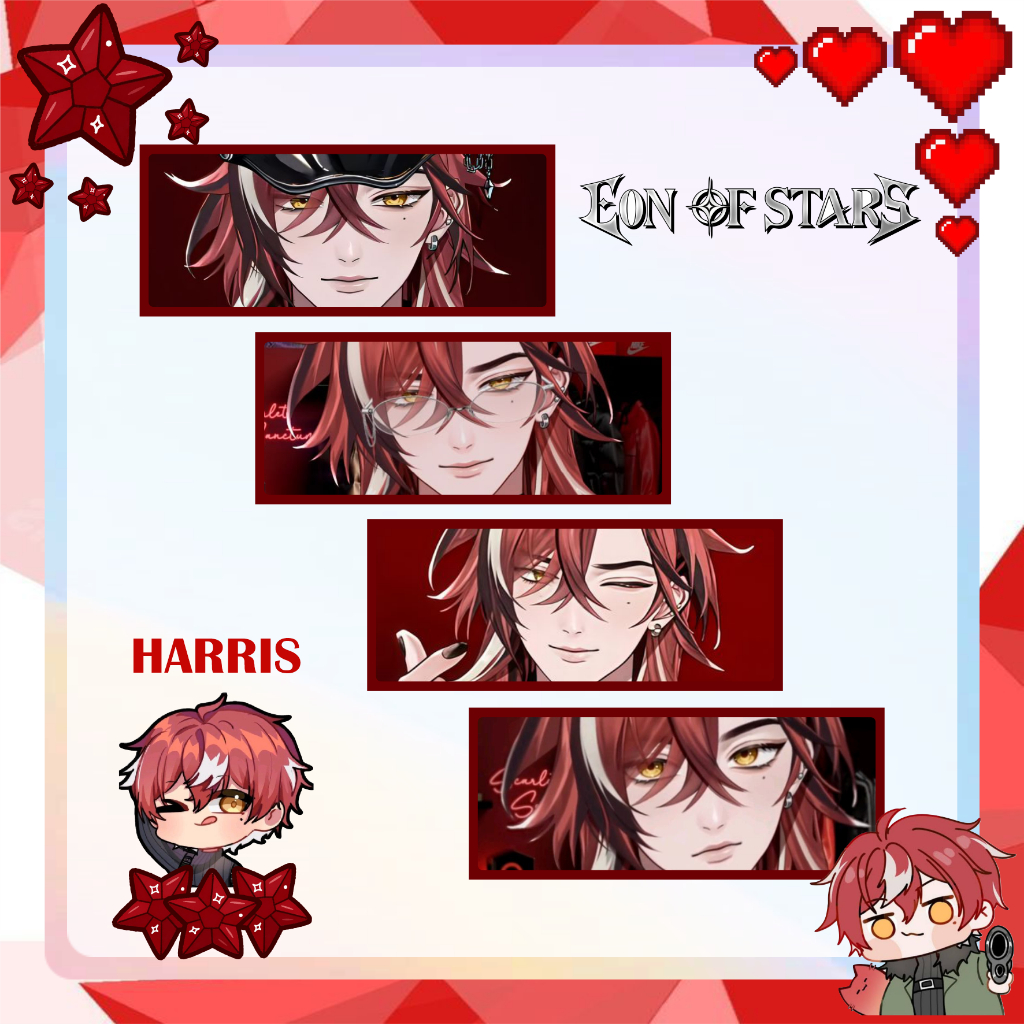 Sticker Slap VTuber Harris Caine Eon of Stars, Stiker VTuber Harris Caine EOS