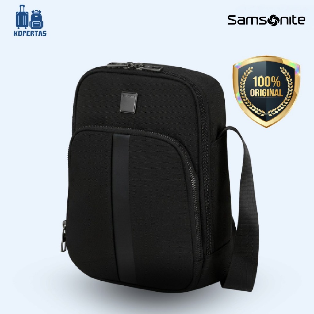 Samsonite Sacksquare Tas Selempang Hitam - Travel Harian