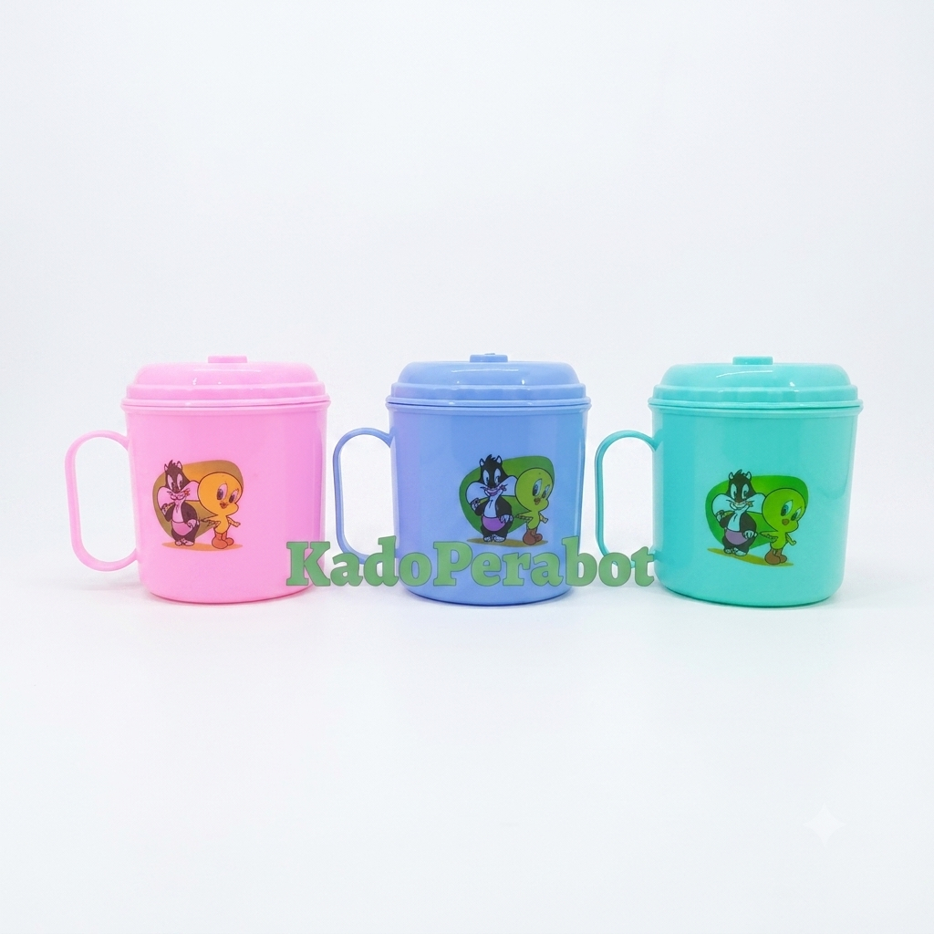 Mug Plastik Murah - Mug Plastik Tutup - Mug Plastik Anak