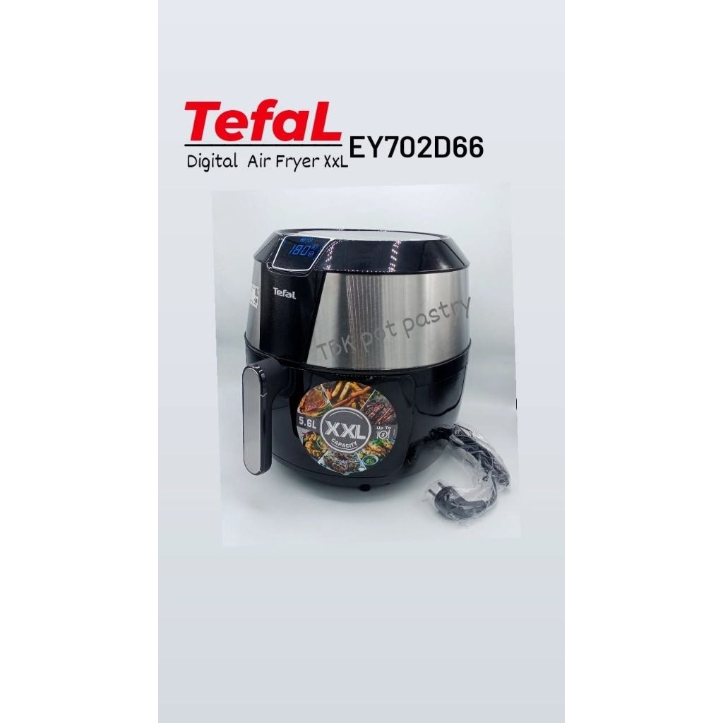 Tefal Digital Air Fryer XXL 5.6L Easy Health Fryer EY702D66 Resmi Tefal