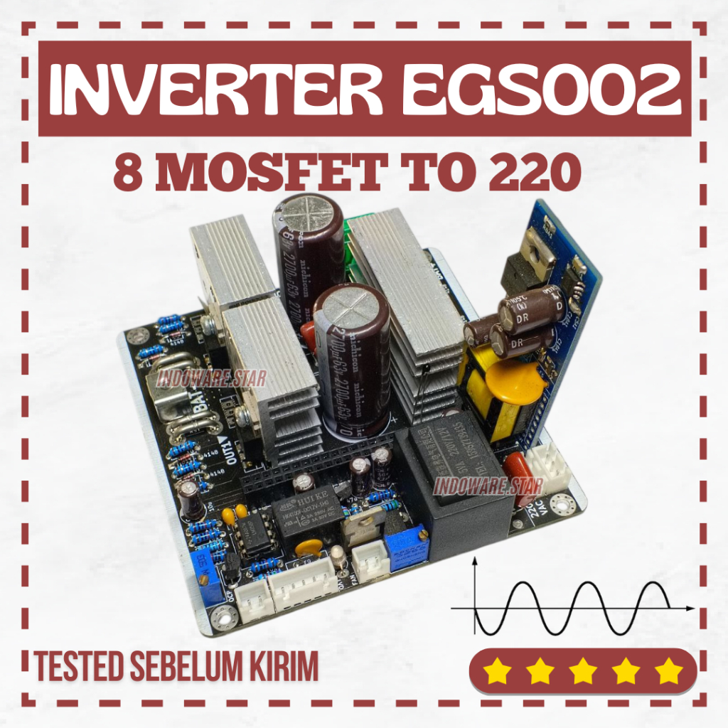 kit inverter EGS002 low frequency mini mosfet 8 mosfet TO 220 Egs002 low frekuensi