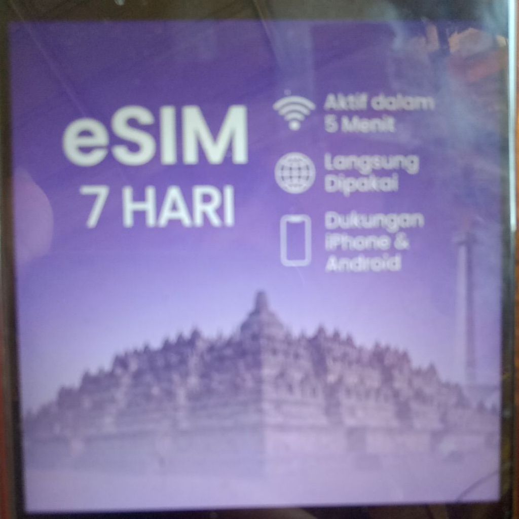 esim roaming 1 Minggu 1GB Telkomsel indosat