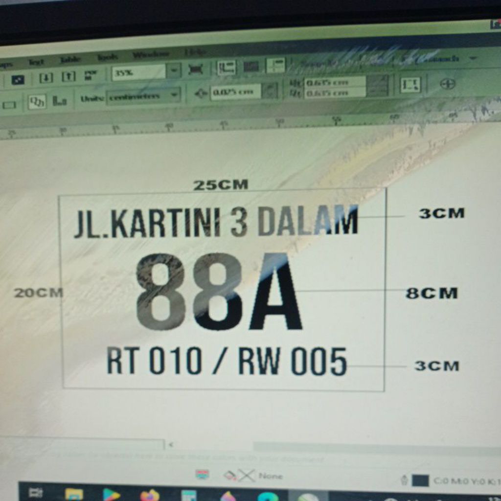 nomor rumah dan huruf RT RW alamat