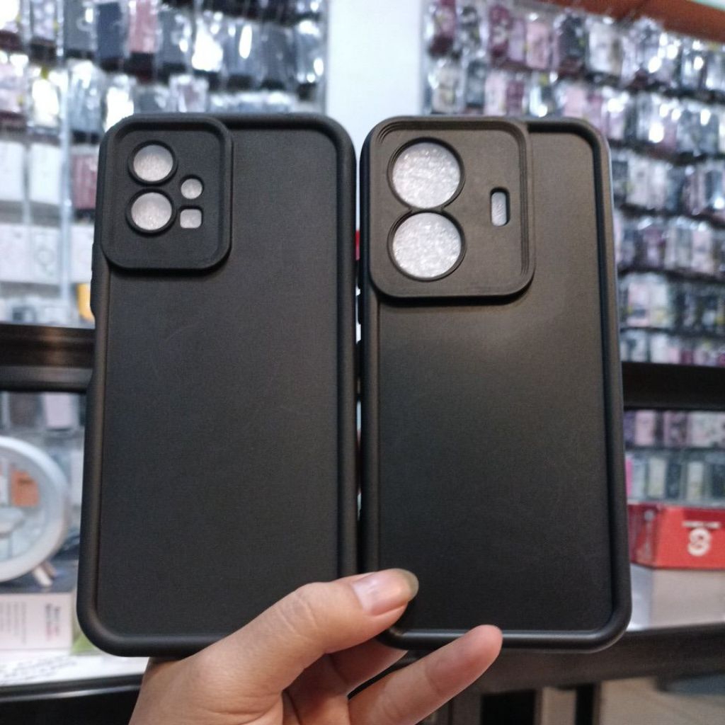 SOFTCASE MATTE ROSE BOLD WARNA HITAM VIVO Y75 / T1 5G | T1 PRO