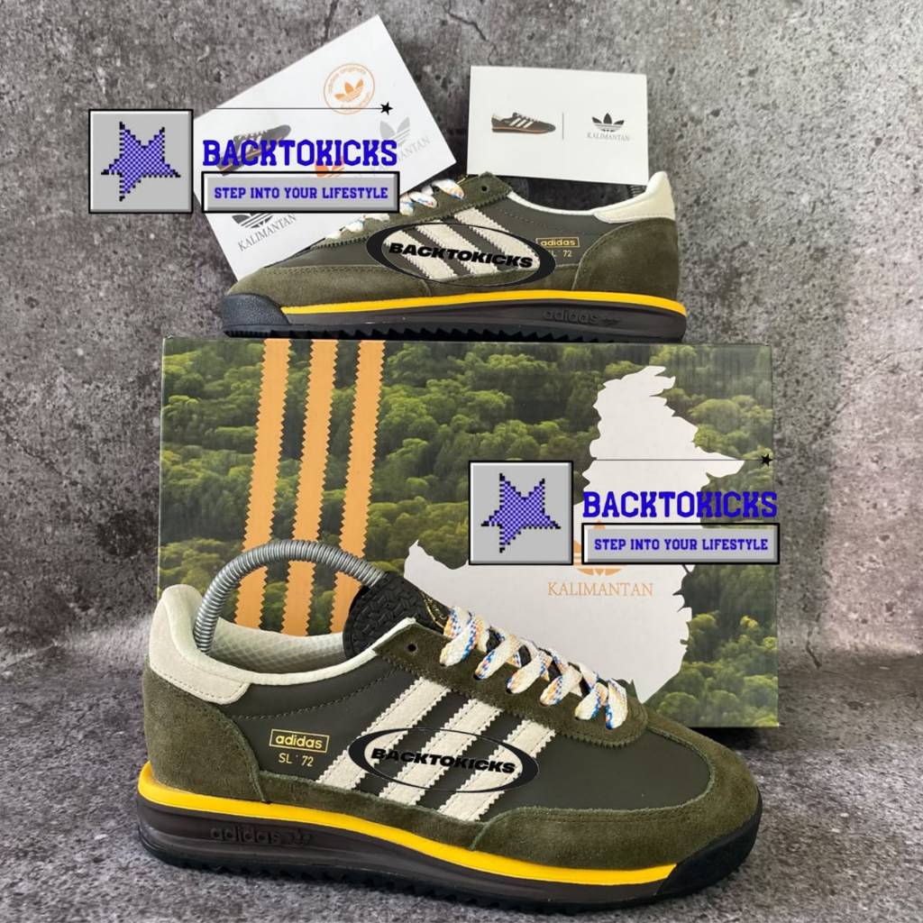 Sepatu Sneakers SL'72 Kalimantan Hijau Kuning Backtokicks - 100% BNIB