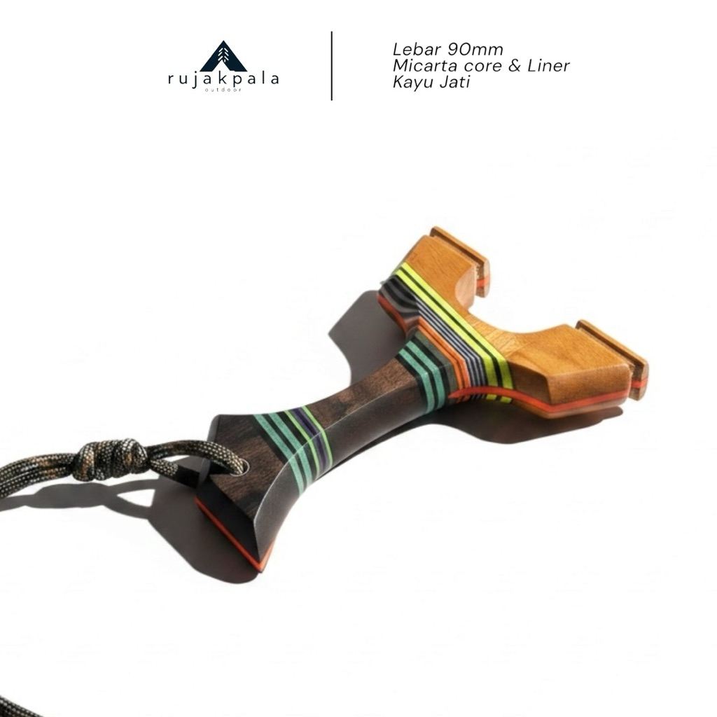 ketapel premium by lab slingshot - baerina Micarta core & Liner Kayu Jati full set