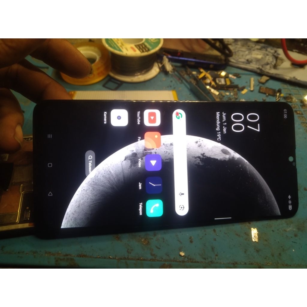 lcd ori copotan Oppo f9/9pro / realme 2 pro /realme U1