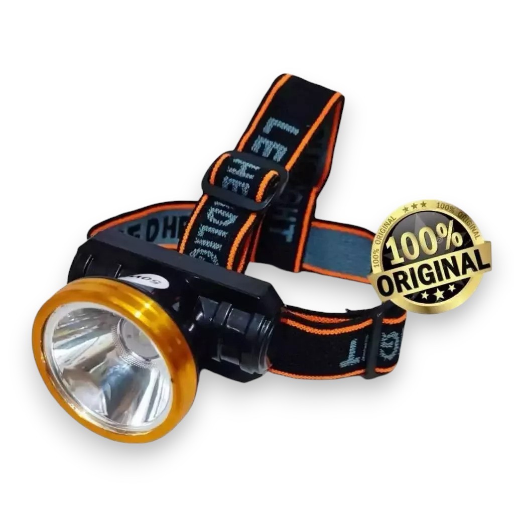 Senter Kepala Headlamp T40 40W Cahaya Putih LED Chargeable Senter Serbaguna Senter Camping Hiking Be