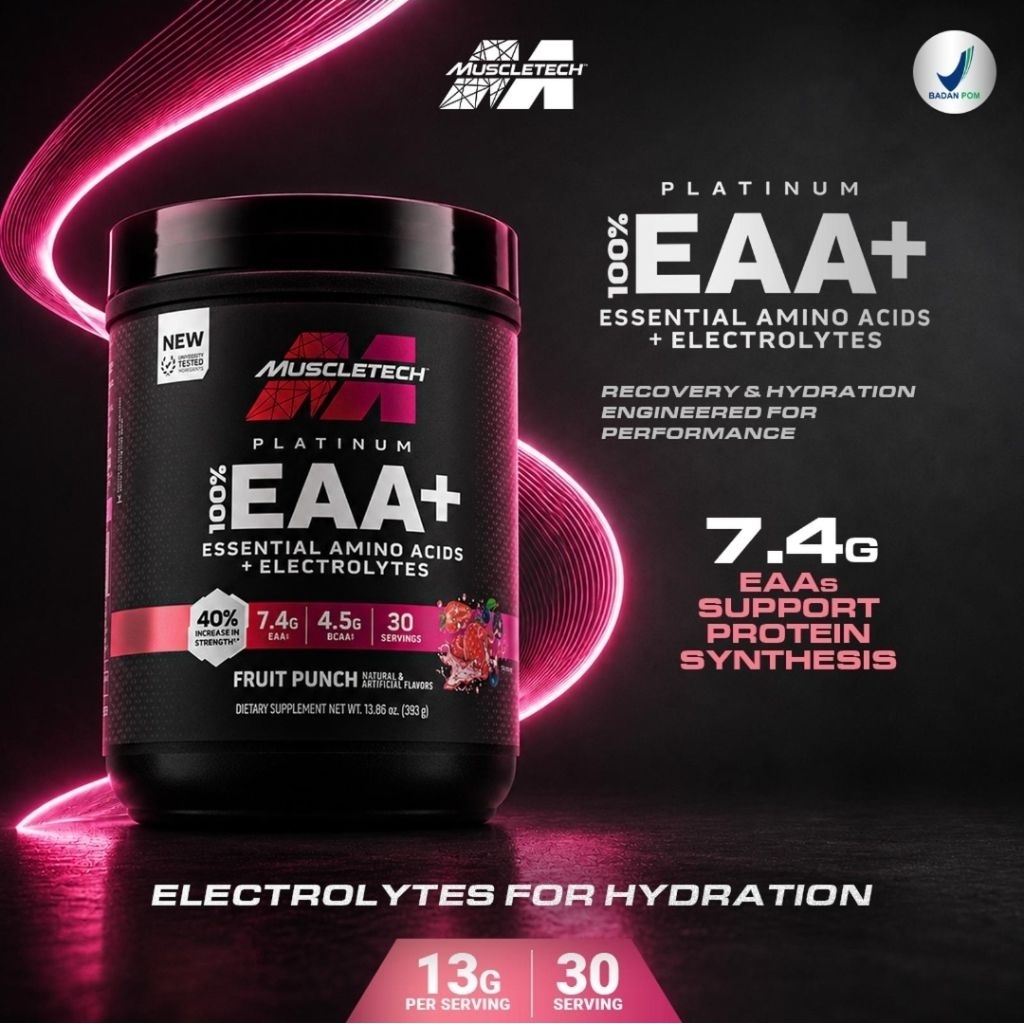muscletech platinum EAAS EAA + EAAS+ ESSENTIAL AMINO ACID ACIDS ELECTROLYTES 30 SERVE SERVING