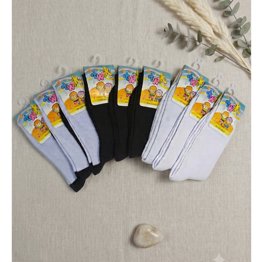 [GROSIR 12 PASANG] TWIKI - Kaos Kaki Sekolah Twiki Anak Panjang SD SMP SMA