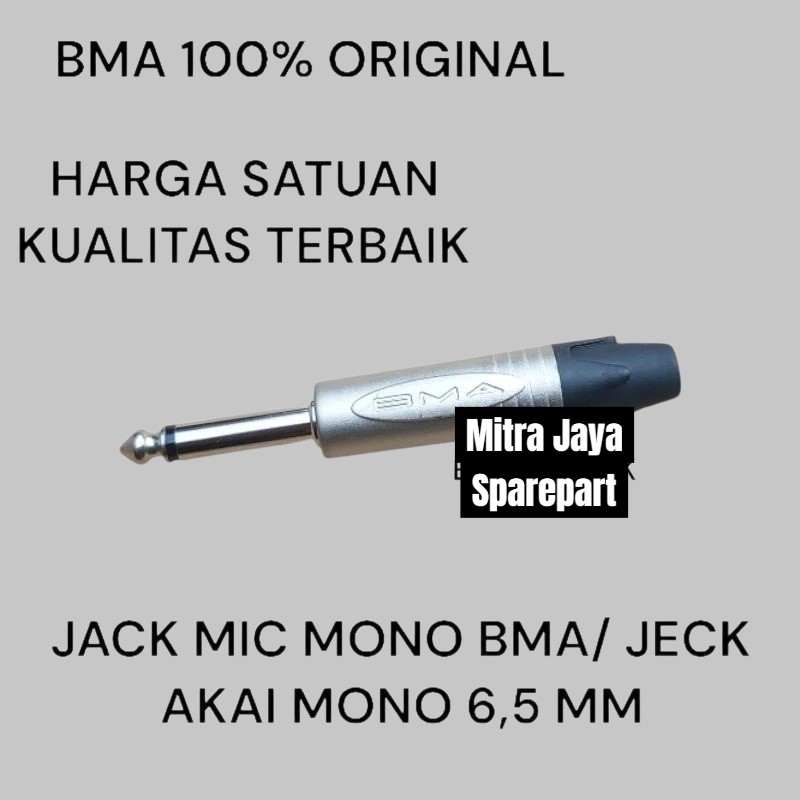 JACK MIC MONO BMA JACK JEK BMA PLUG MONO 6.5 MM