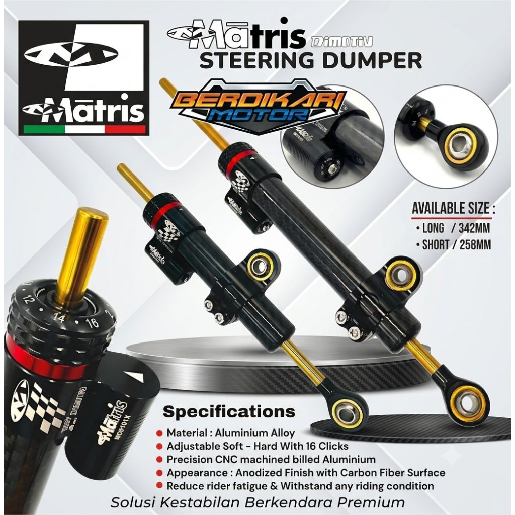 STEERING DAMPER MATRIS STABILISER MATRIS CARBON CEBOL/PENDEK