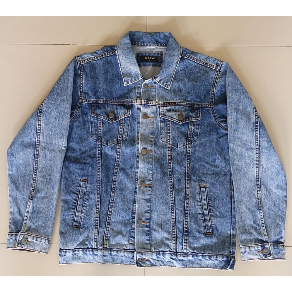 (2nd) jaket denim jeans ELDOVE size L