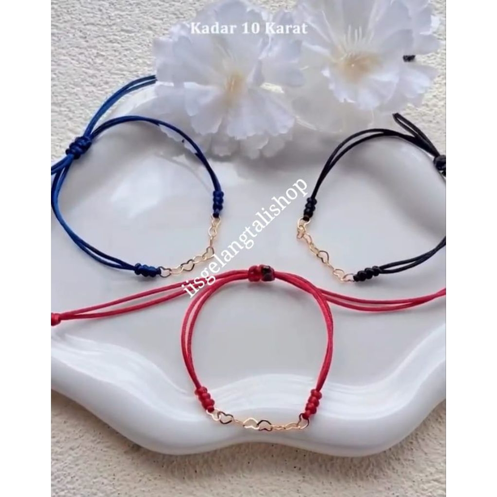 Gelang Tali Serut Variasi Emas Love Semar Jawa 0,2 gram