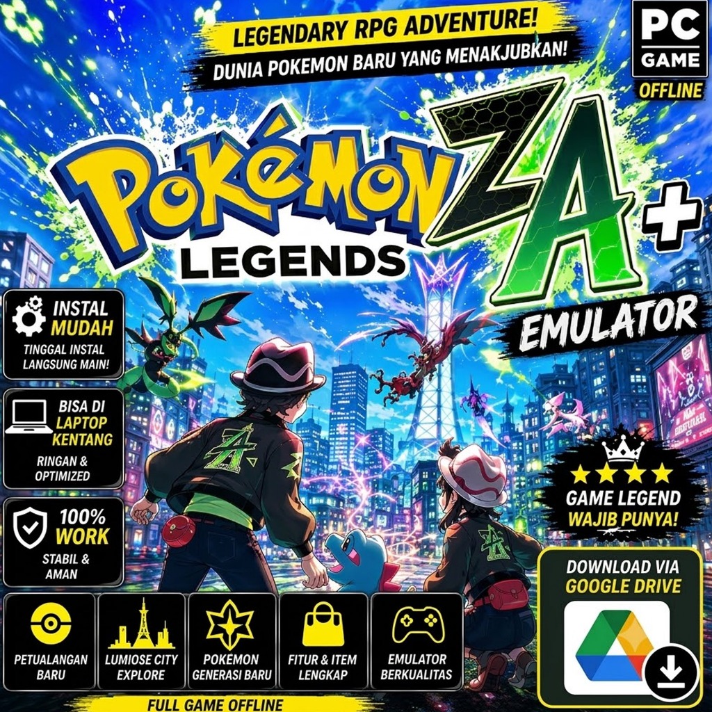 (RDP) Pokemon Legends Z A + Emulator - PC LAPTOP GAMES