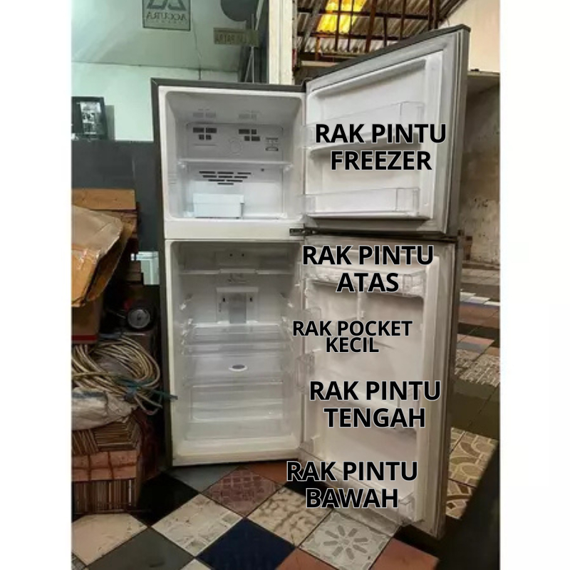 RAK PINTU KULKAS LG 2 PINTU GN-V - RAK BOTOL PINTU  KULKAS LG GNV 2 PINTU CUSTOM AKRILIK