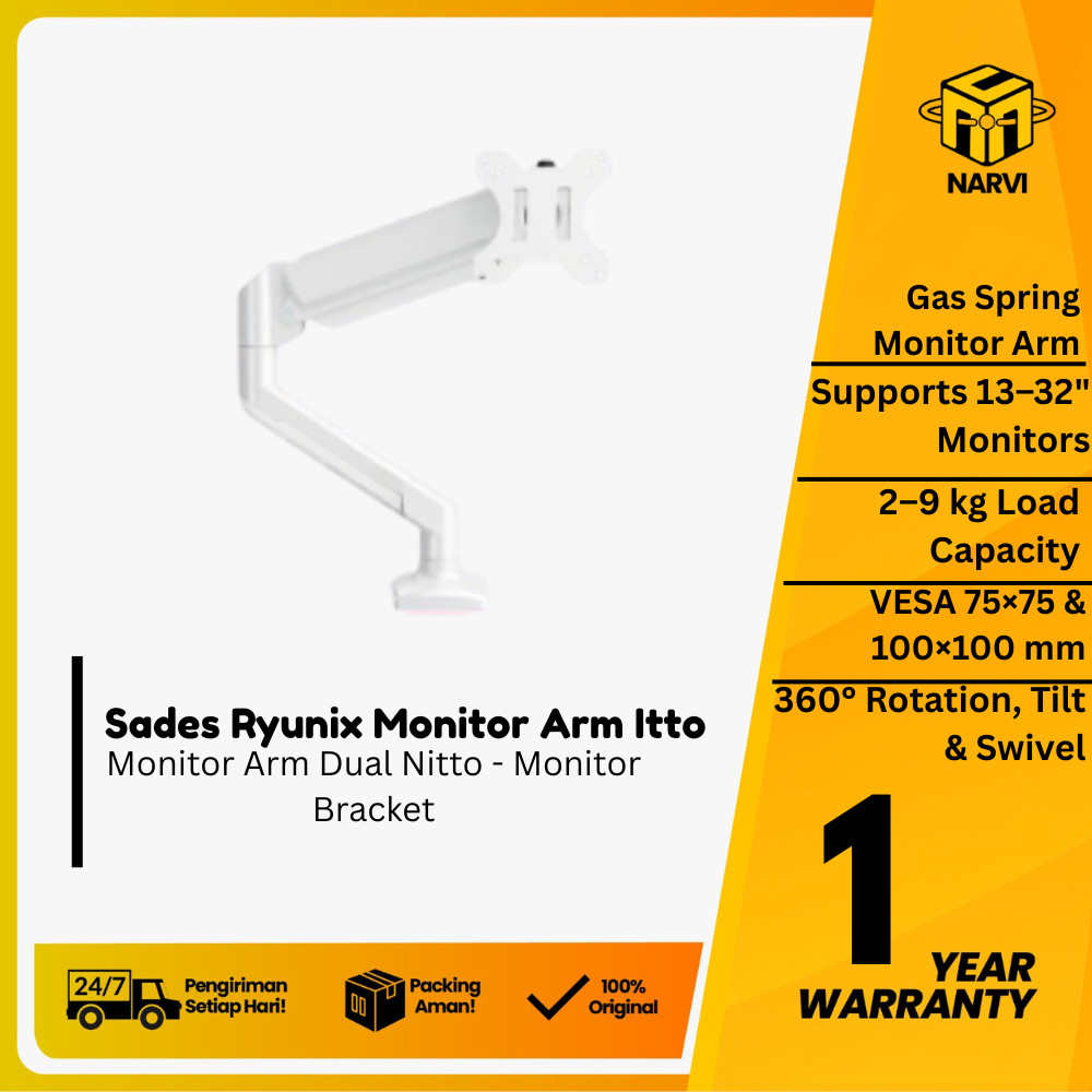 Sades Ryunix Monitor Arm Itto & Monitor Arm Dual Nitto - Monitor Bracket