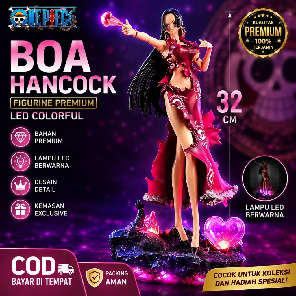 FIGURE BOA HANCOCK 31cm ONE PIECE 25TH  BAJU TIDAK BISA CAST OFF - Patung Kolektor Sultan, Gift Ulta