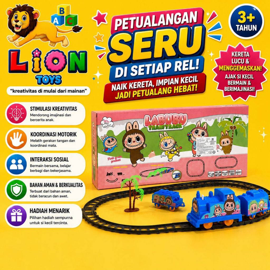 LT - KERETA API LABUBU MAINAN ANAK N2195