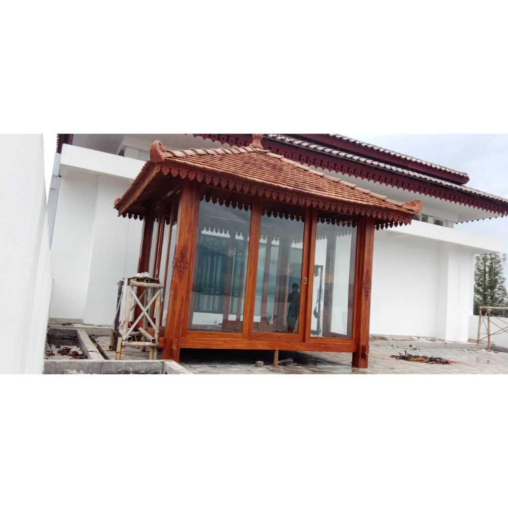 gazebo mushola kayu jati minimalis | harga gazebo mushola kayu jati minimalis