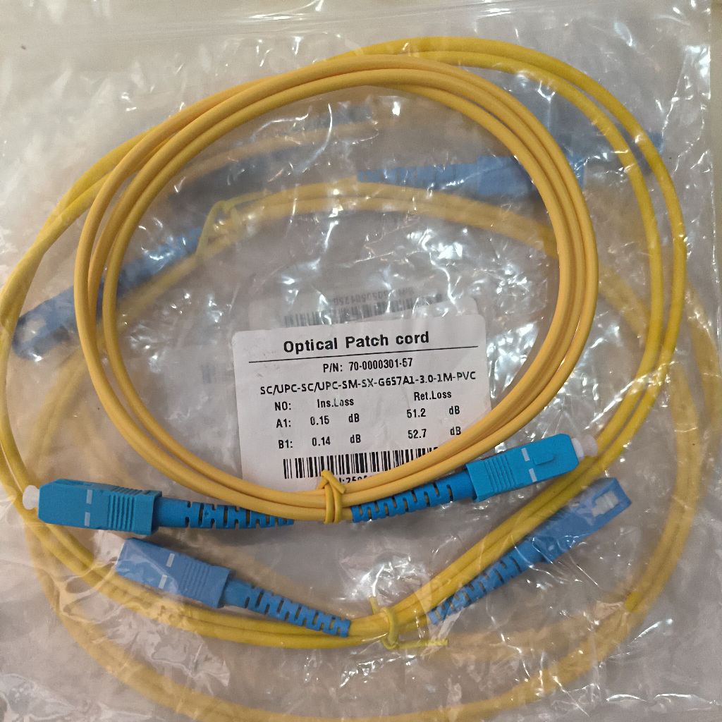 Patchcord SC UPC ke SC UPC 1 Meter ORI HUAWEI High Quality Original Premium Bergaransi