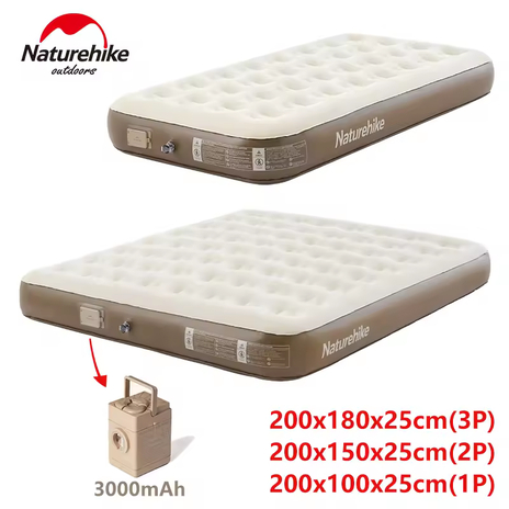 KASUR TIUP GLAMPING BUILT-IN PUMP INFLATABLE BED NATUREHIKE CNK2550WS013