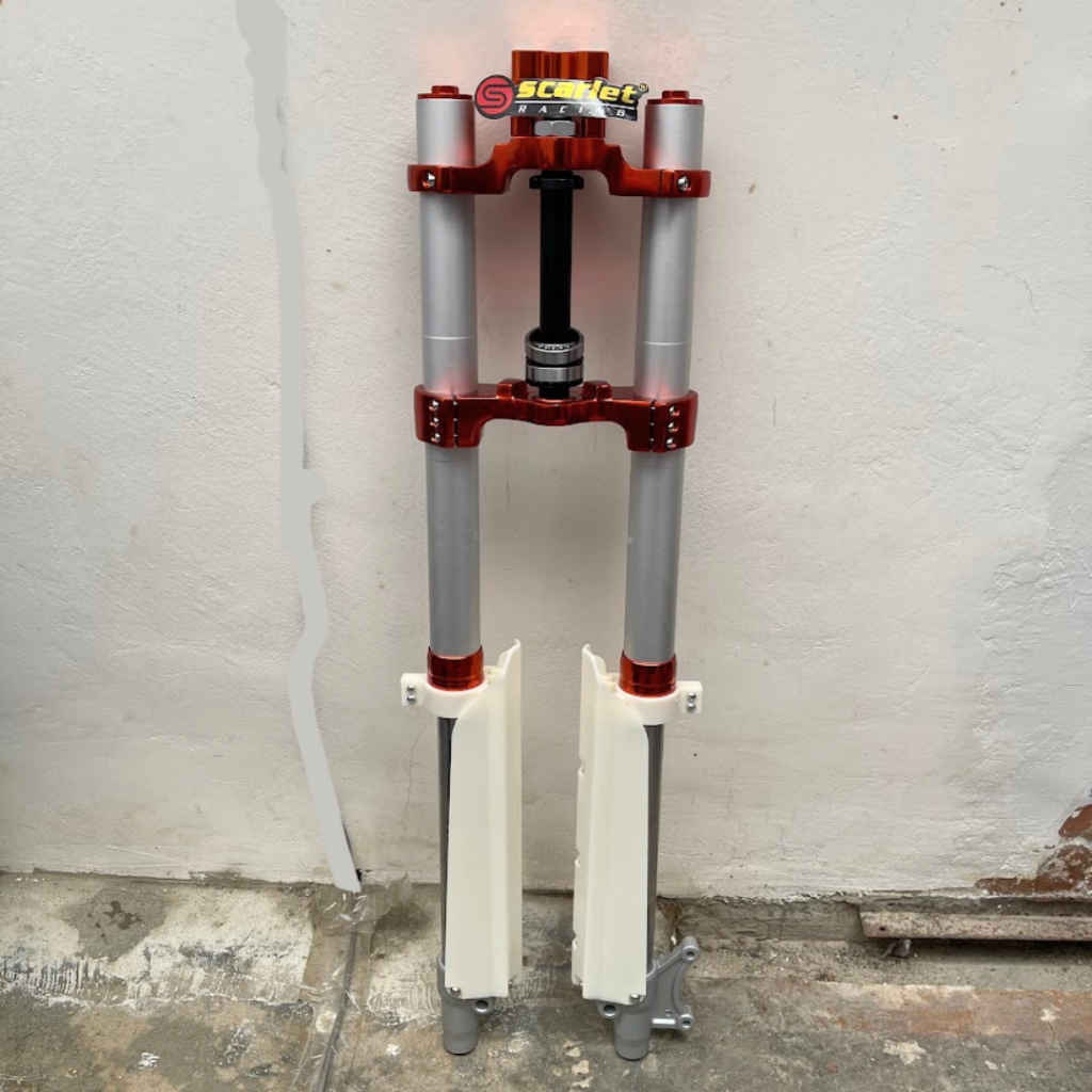 USD Upsidedown / Shok depan KLX 150 Bahan CNC Scarlet+Bearing Seri 3107